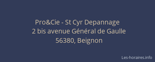 Pro&Cie - St Cyr Depannage