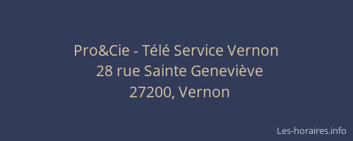 Pro&Cie - Télé Service Vernon