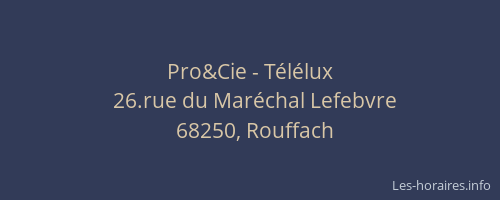 Pro&Cie - T&eacute;l&eacute;lux