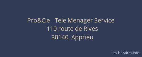 Pro&Cie - Tele Menager Service