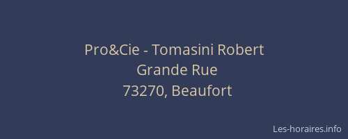 Pro&Cie - Tomasini Robert