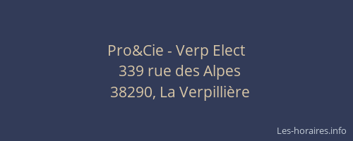 Pro&Cie - Verp Elect