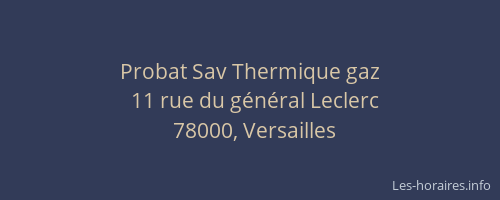 Probat Sav Thermique gaz