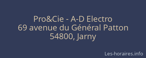 Pro&Cie - A-D Electro