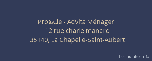 Pro&Cie - Advita Ménager