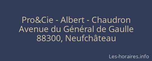 Pro&Cie - Albert - Chaudron