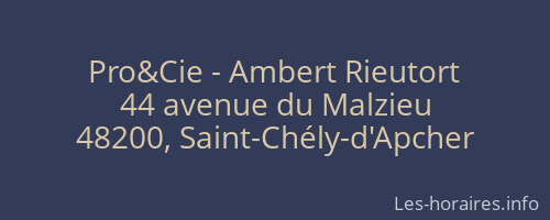 Pro&Cie - Ambert Rieutort