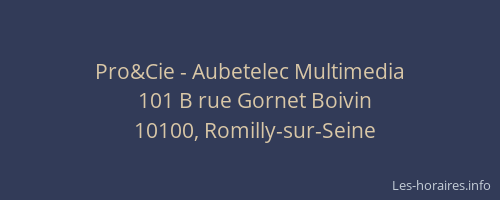 Pro&Cie - Aubetelec Multimedia