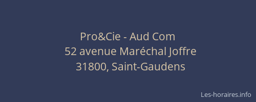 Pro&Cie - Aud Com