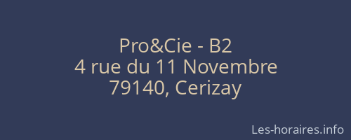 Pro&Cie - B2
