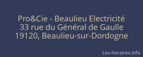 Pro&Cie - Beaulieu Electricité