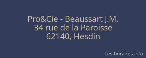 Pro&Cie - Beaussart J.M.