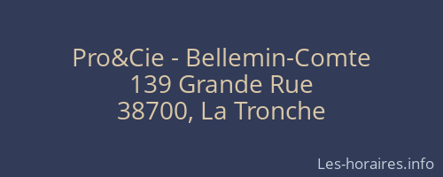 Pro&Cie - Bellemin-Comte