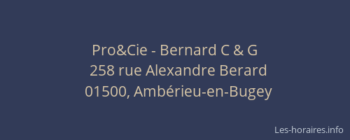 Pro&Cie - Bernard C & G