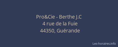 Pro&Cie - Berthe J.C