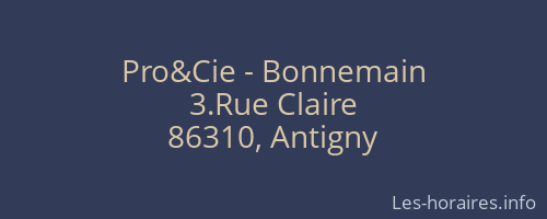 Pro&Cie - Bonnemain