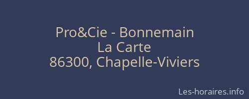 Pro&Cie - Bonnemain