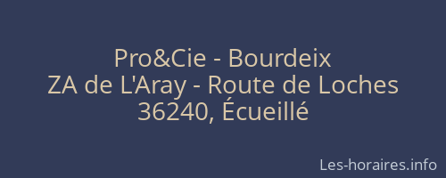 Pro&Cie - Bourdeix