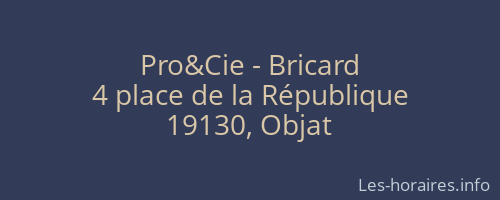 Pro&Cie - Bricard