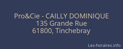 Pro&Cie - CAILLY DOMINIQUE