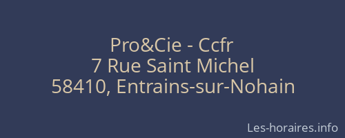 Pro&Cie - Ccfr