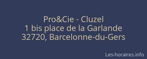 Pro&Cie - Cluzel