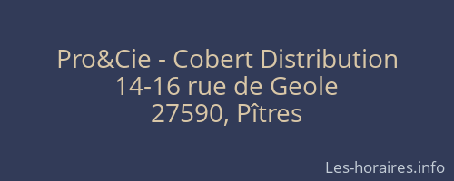 Pro&Cie - Cobert Distribution