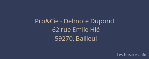 Pro&Cie - Delmote Dupond