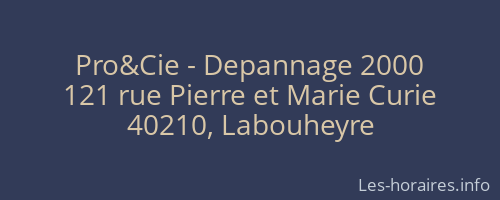 Pro&Cie - Depannage 2000