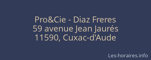 Pro&Cie - Diaz Freres