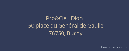 Pro&Cie - Dion