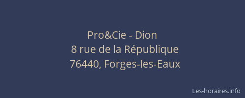 Pro&Cie - Dion