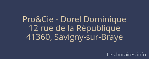 Pro&Cie - Dorel Dominique