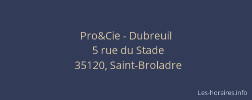 Pro&Cie - Dubreuil