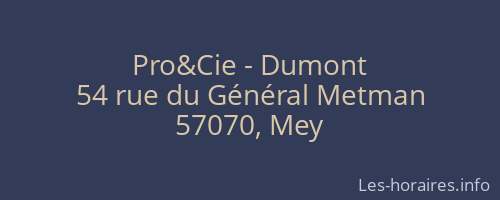 Pro&Cie - Dumont