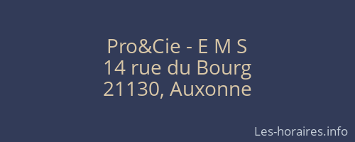 Pro&Cie - E M S