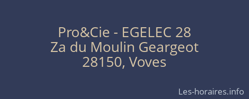 Pro&Cie - EGELEC 28
