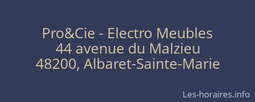 Pro&Cie - Electro Meubles