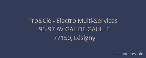 Pro&Cie - Electro Multi-Services