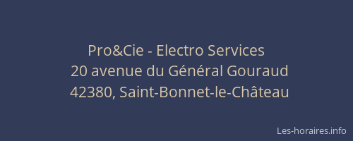 Pro&Cie - Electro Services