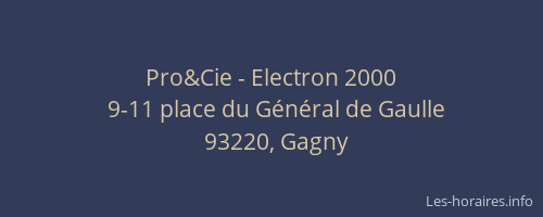 Pro&Cie - Electron 2000