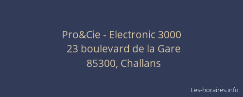 Pro&Cie - Electronic 3000