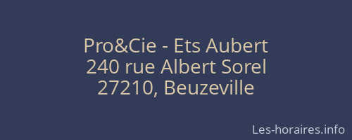 Pro&Cie - Ets Aubert