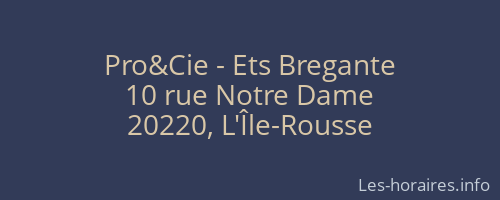 Pro&Cie - Ets Bregante