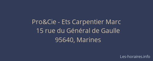 Pro&Cie - Ets Carpentier Marc