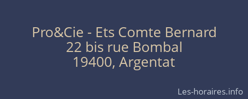 Pro&Cie - Ets Comte Bernard
