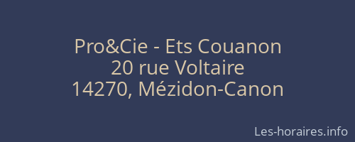 Pro&Cie - Ets Couanon