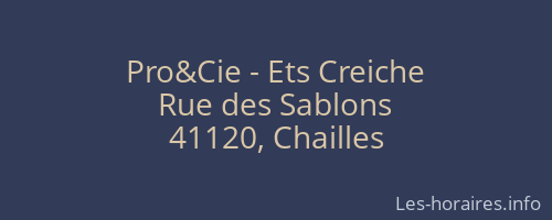 Pro&Cie - Ets Creiche