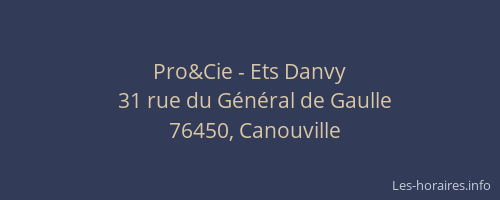 Pro&Cie - Ets Danvy