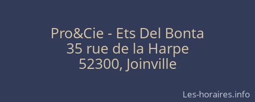 Pro&Cie - Ets Del Bonta